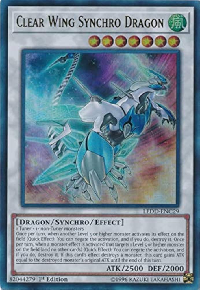 【超特急・ONE Ｎ’ ONLY・ SUPER★DRAGON・Lienel】 Amazon.com: Yugioh 1st Ed Clear Wing Synchro Dragon LEDD